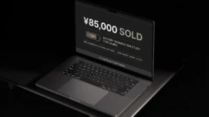 「バッテリー79％のMacBook Proはいくらで売れる？CTOモデルを6社でガチ査定してみた」のタイトルと、バッテリー劣化79％のMacBook Proが85,000円の買取価格で売れた実績を示すアイキャッチ画像。